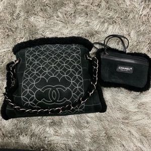 Chanel shearling bag